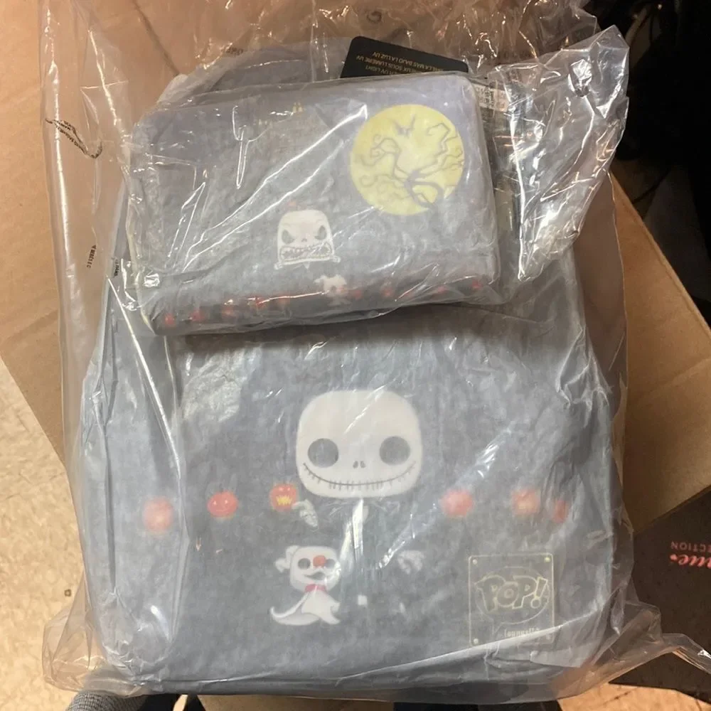 NWT Funko Pop Loungefly Disney Nightmare Before Christmas Backpack  & Wallet Set